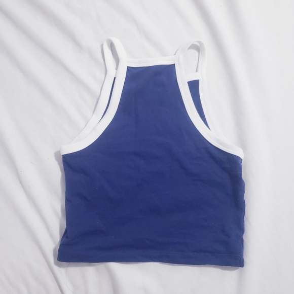 ✨2FOR15$✨Bluenotes Blue Cropped Tank Top Cami - Picture 5 of 7